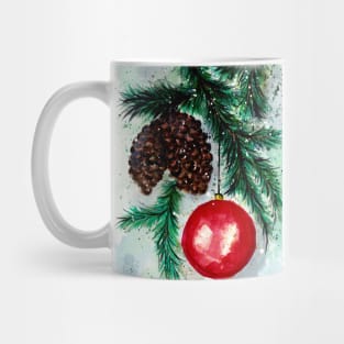 Pine Cones and Christmas Ornament Mug